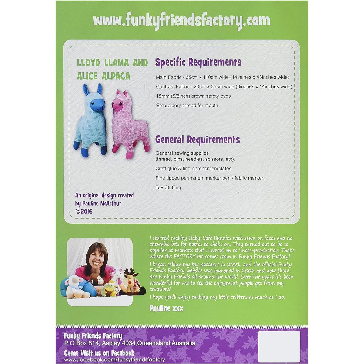 Funky Friends Factory Lloyd Llama &Alice AlpacaPtn