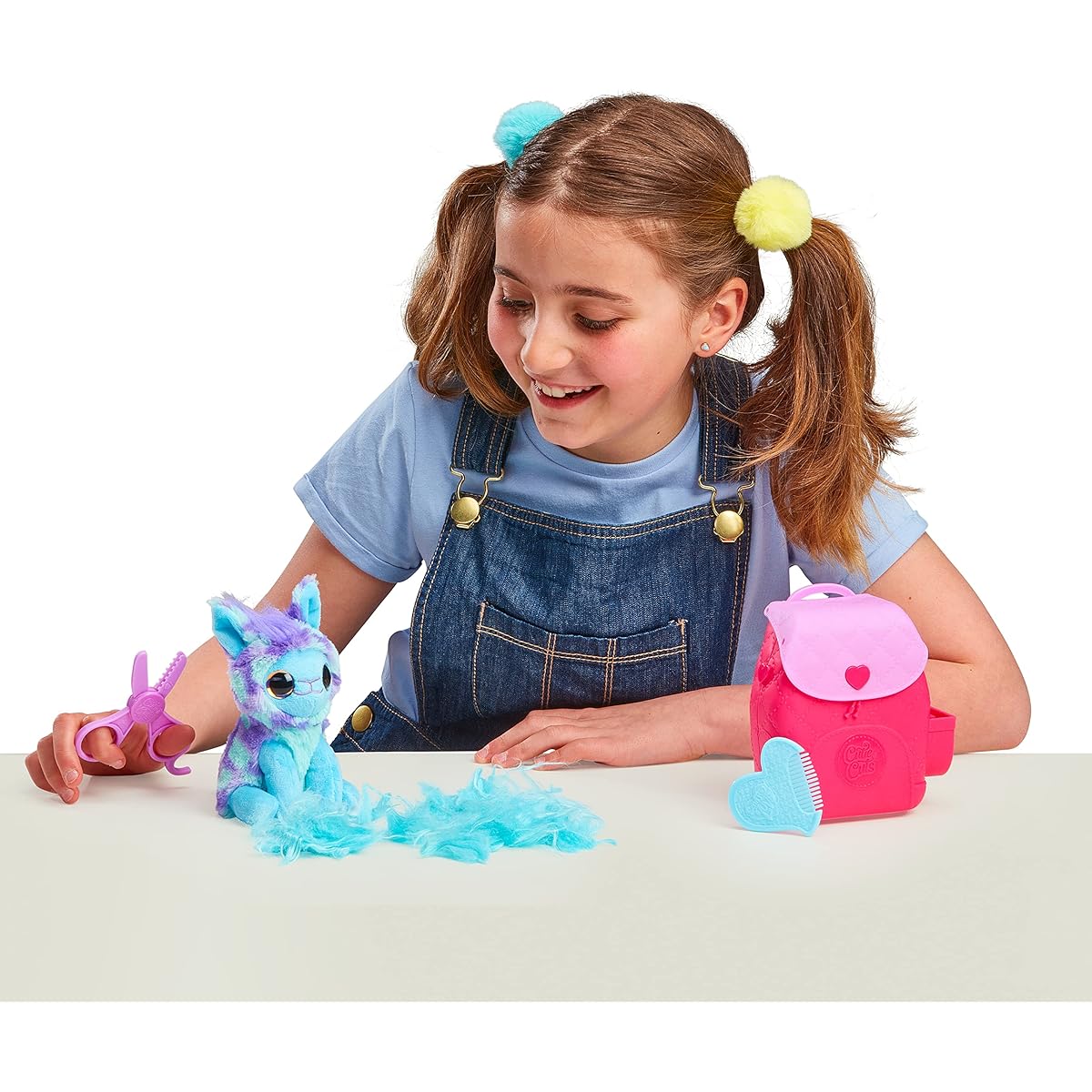 Scruff-a-Luvs Little Live Pets Cutie Cuts - Lil' Snippers Plush Rescue Pet. Display with Cut Fur, Reveal, Groom with Comb, Backpack Package