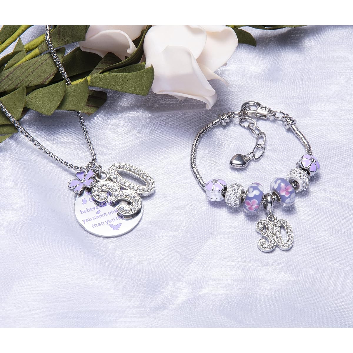 30th Birthday 30th Birthday Gifts 30th Birthday Women Gifts 30th Birthday Necklace Gifts for 30 Year Old Women 30th Birthday Charm Bracelet Gifts for 30 Year Old Girls 30 Years Old birthday gift
