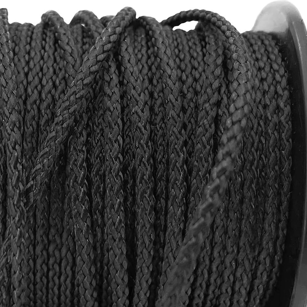 emma kites 100% Braid Kevlar Line Black High Strength Lightweight Braided Construction 31M x 135kg / 300lb Breaking Strength Outdoor Sports Survival Fishing Hiking Accessory Cord General Purpose