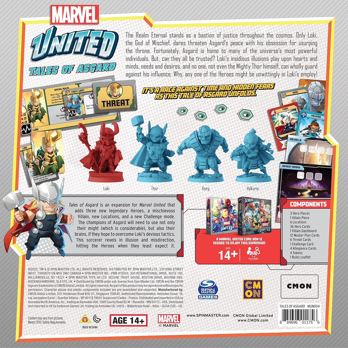 CMON Marvel United Tales of Asgard Expansion | Tabletop Miniatures Game | Strategy Game | Cooperative Game for Adults and Kids | Ages 14+ | 1-4 Players | Average Play Time 40 Minutes | Marvel United Tales of Asgard (English Edition) by CMON