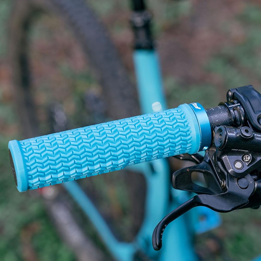 Funn Holeshot Bicycle Grips - Bike Grips with One Side Lock-on Clamp - Suitable for Mountain Bikes, Cross Bikes, BMX Bikes, Made of Non-Slip Rubber, Ultra Light and Comfortable