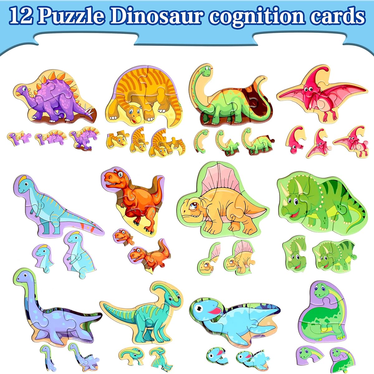 Magnetic Puzzles for Kids Ages 1-3 Travel Toddler Puzzles Ages 2-4 Dinosaur Activity Toys for Boys Girls Ages 3-5 - Learning Magnet Gifts for Road Trips