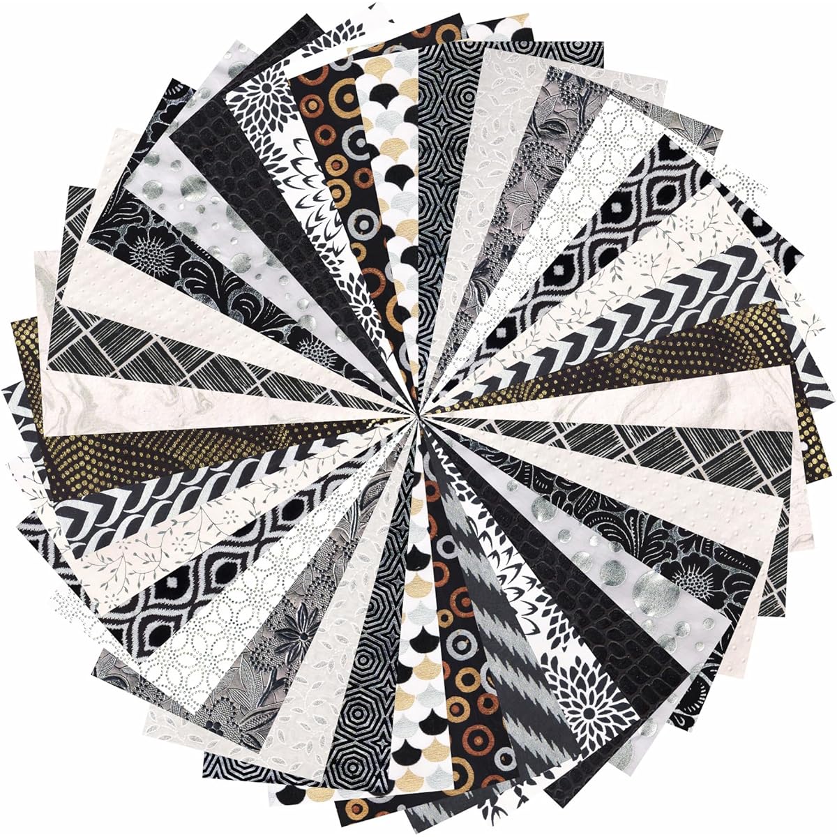 Paperhues Black & White Collection Handmade Scrapbook Paper 8.5 x 11 Inch Pad of 36 Sheets (2 of Each of 18 Styles)