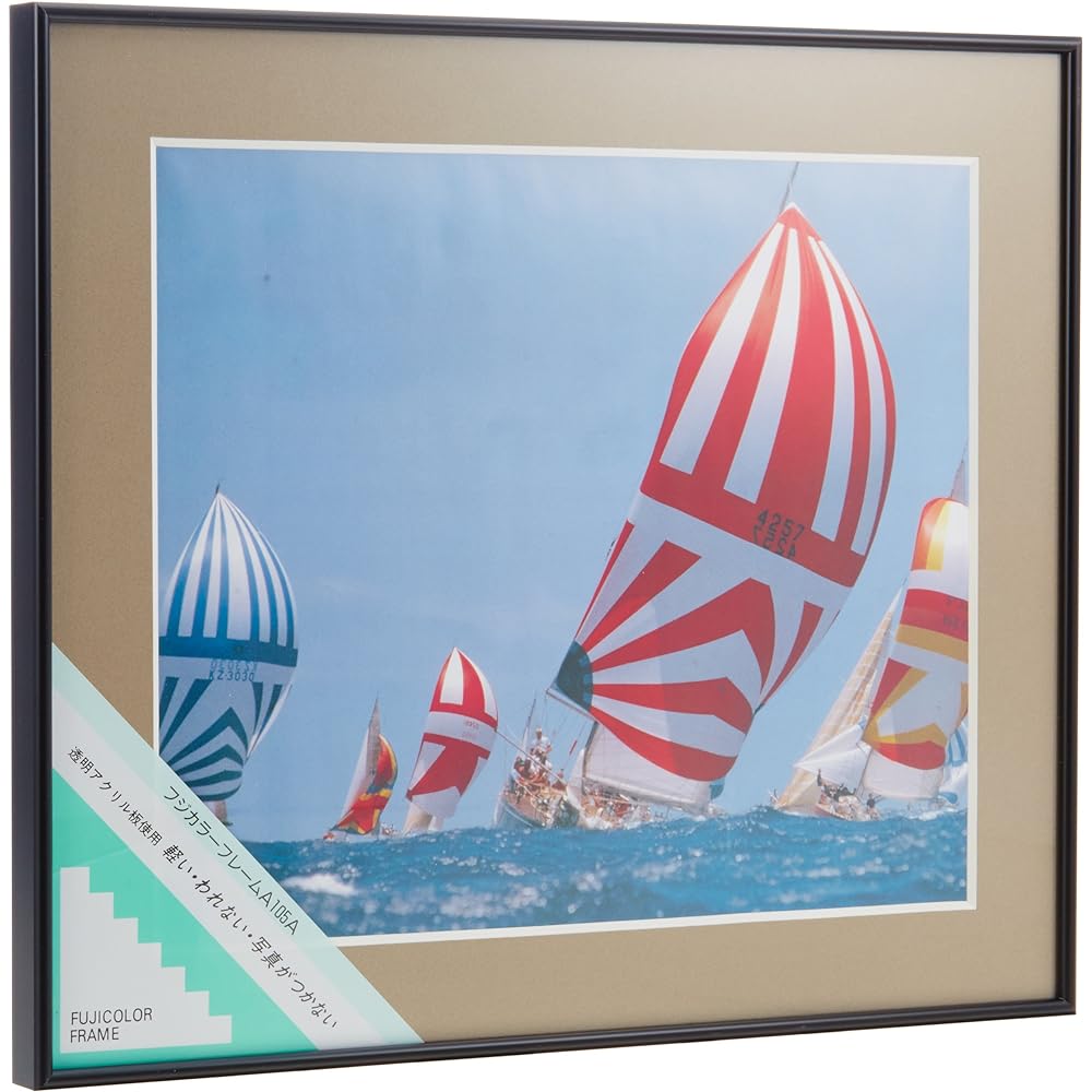 FUJICOLOR Picture Frame A105A Acrylic Half Cut Aluminum Silver 32047