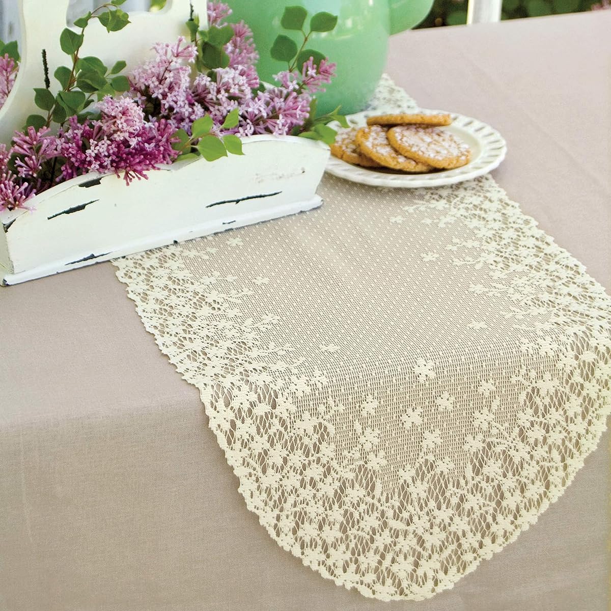 Heritage Lace Blossom Doily 12" x 22", Ecru