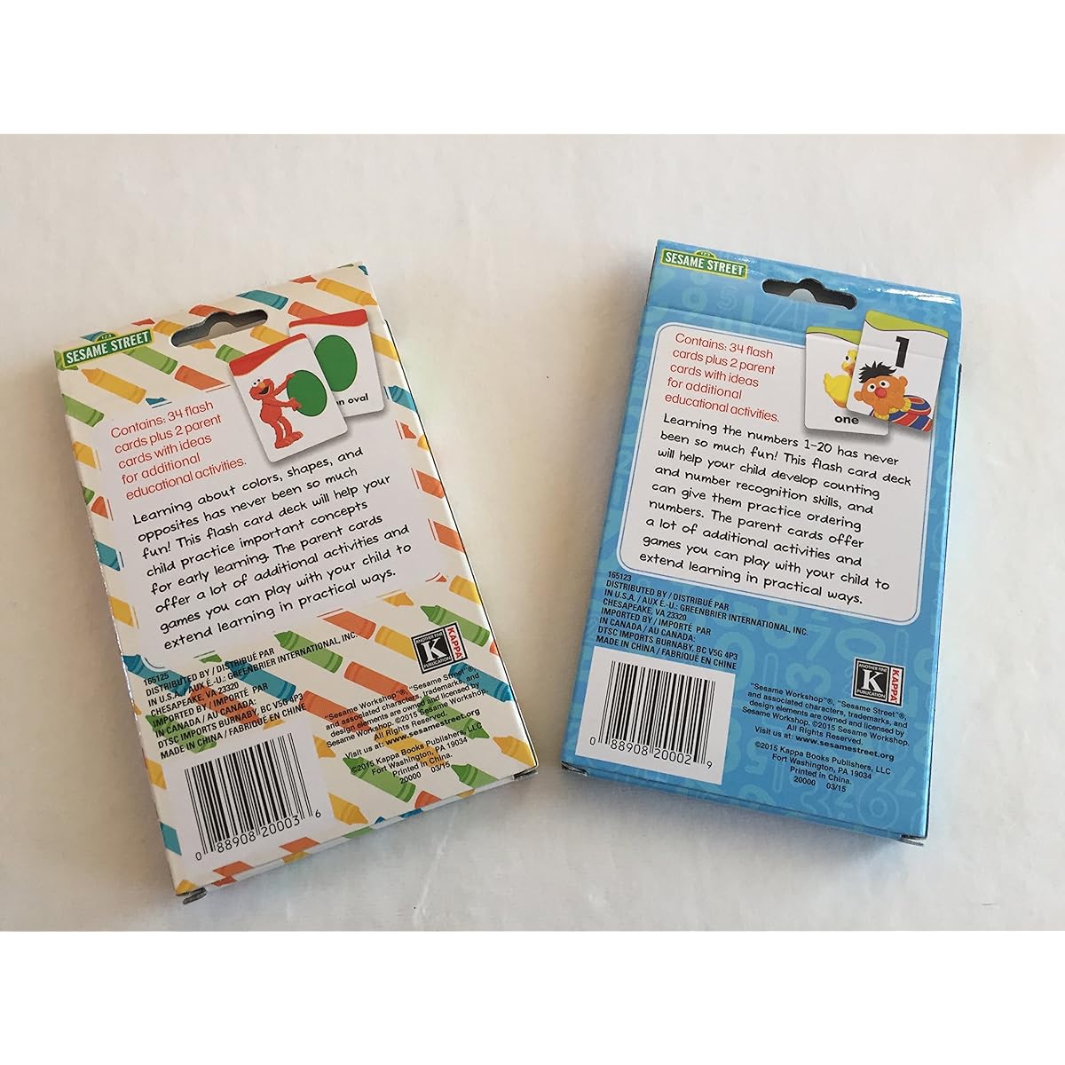 Sesame Street 2 Pack Flash Cards - Colors Shapes Numbers