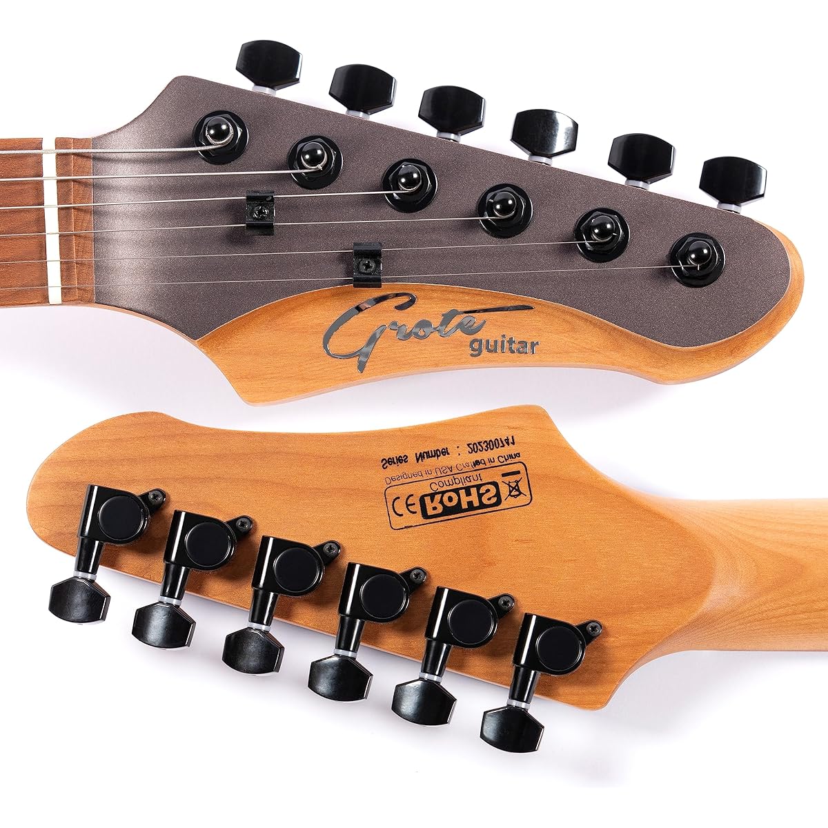 Grote Solid Electric Guitar GR Standard T Matte Finish Poplar Body Roasted Maple Neck Gig Bag Included (Hakuro)