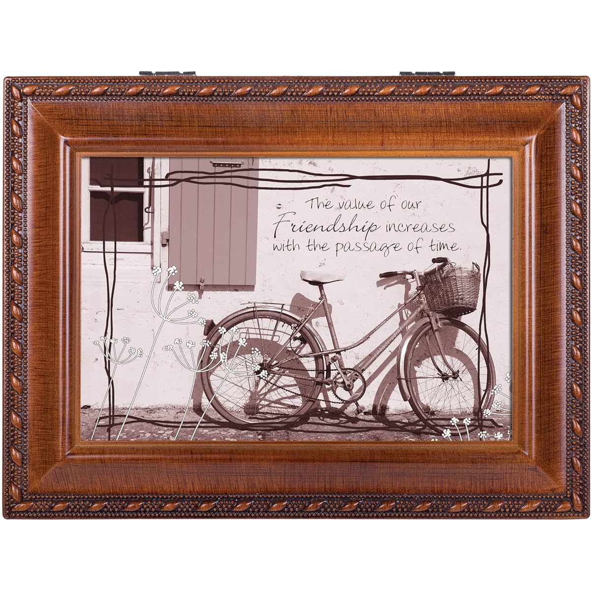 Friendship Woodgrain Cottage Garden Traditional Music Box Plays Thats What Friends Are For