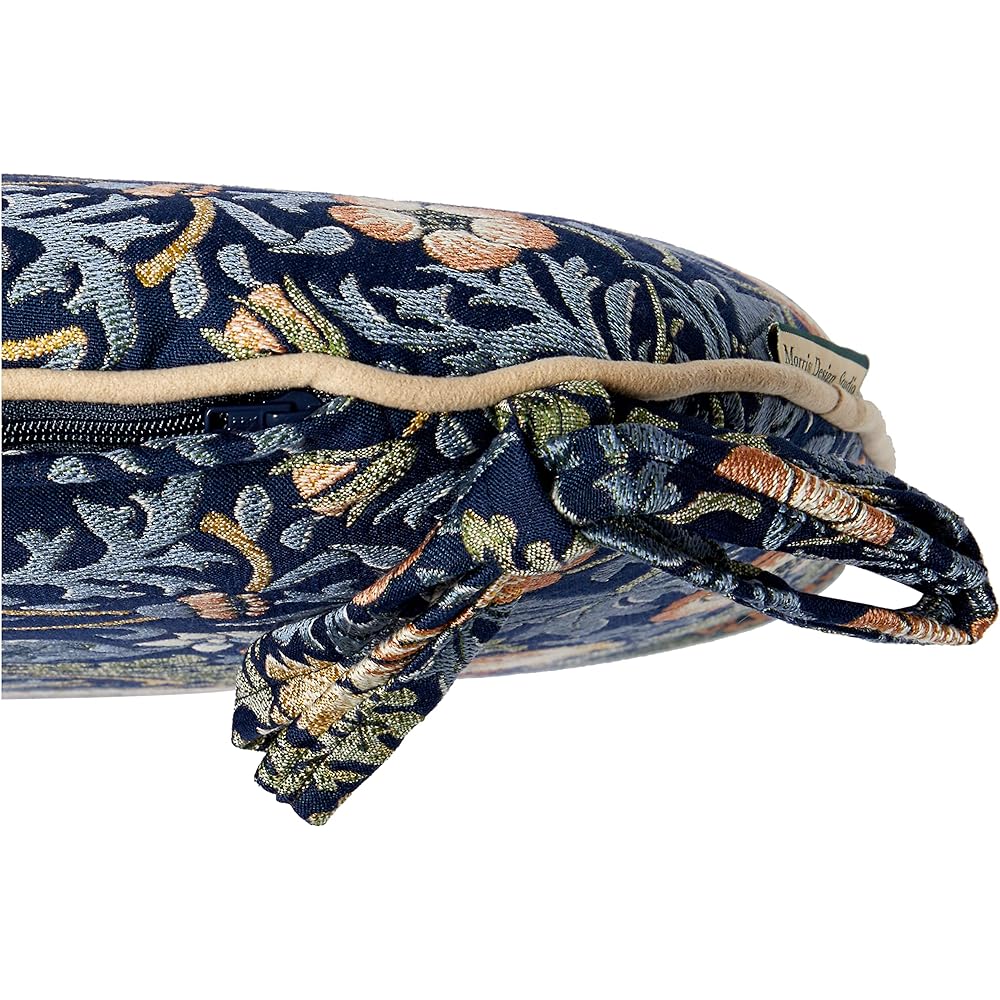 Kawashima Textile Cercon Morris Design Studio Morris Design Studio Seat Cushion Strawberry Thief Blue 45 x 43cm LN1710 B (Blue)