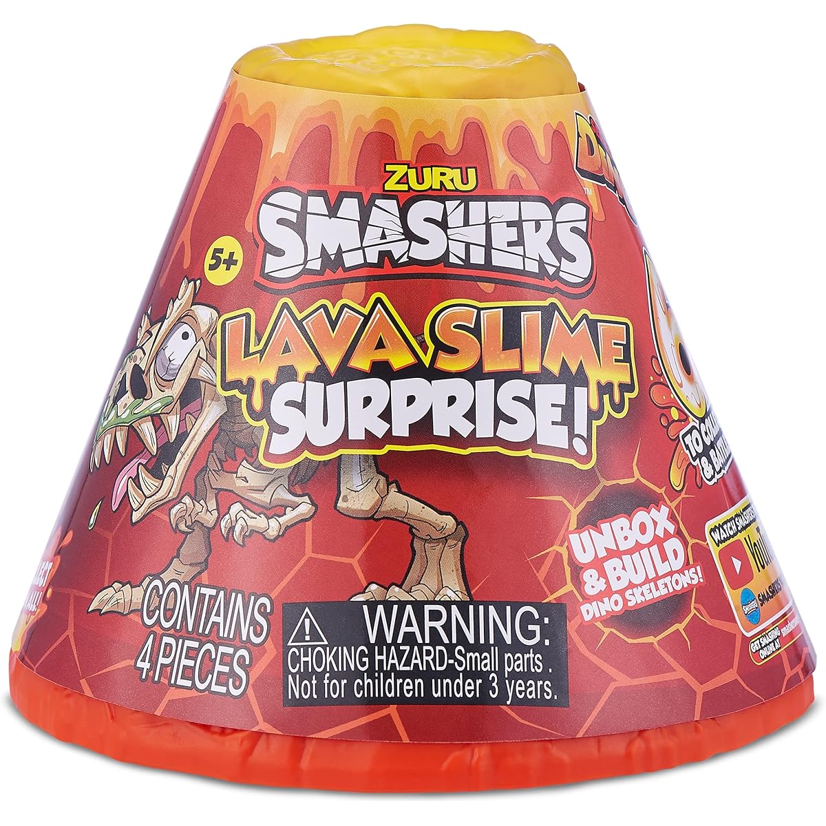Smashers - Small Volcano Series Set of 4 Lava Slime Surprise in Mailbox, Multicolor (7480-S001)