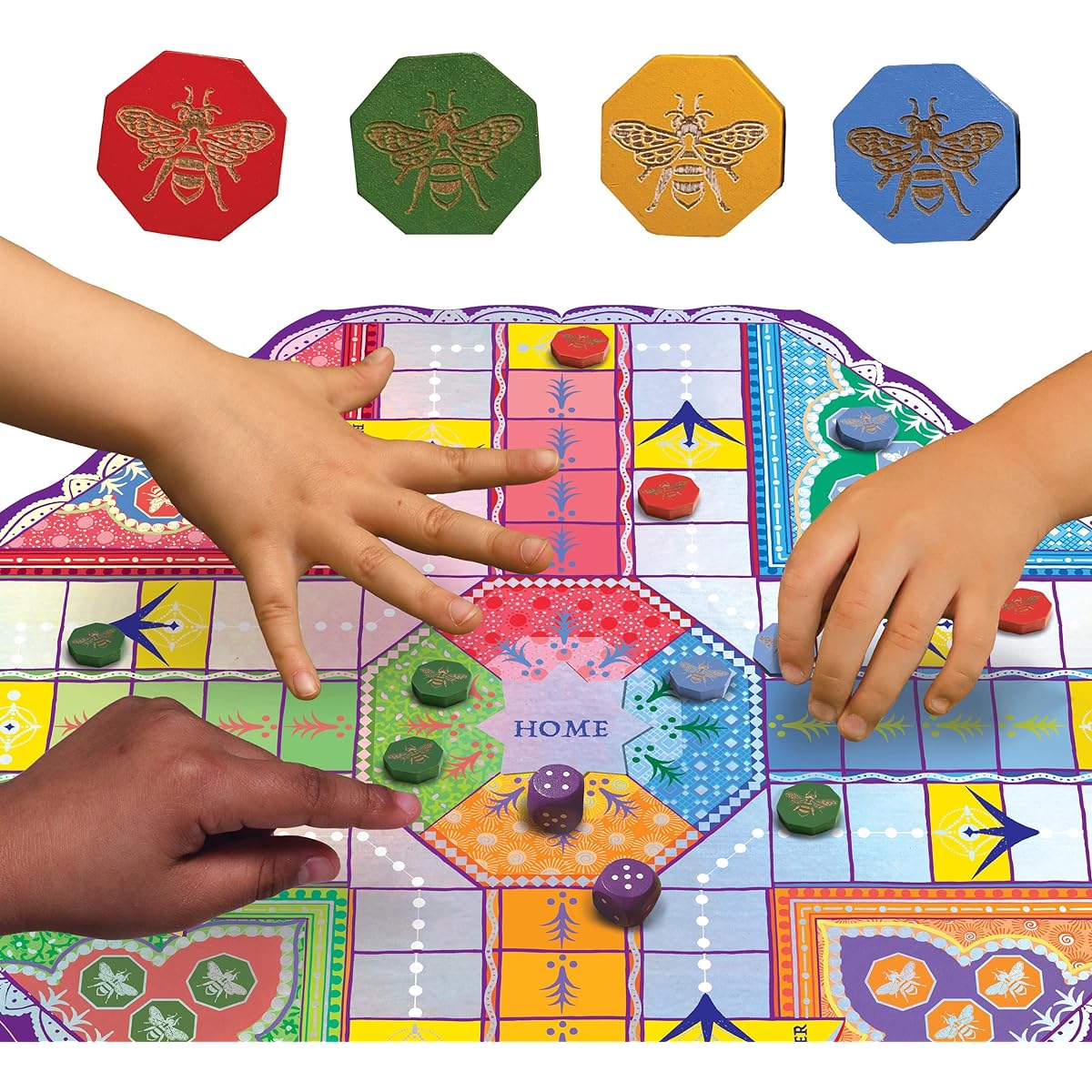 eeBoo Fancy Pachisi Board Game for Kids