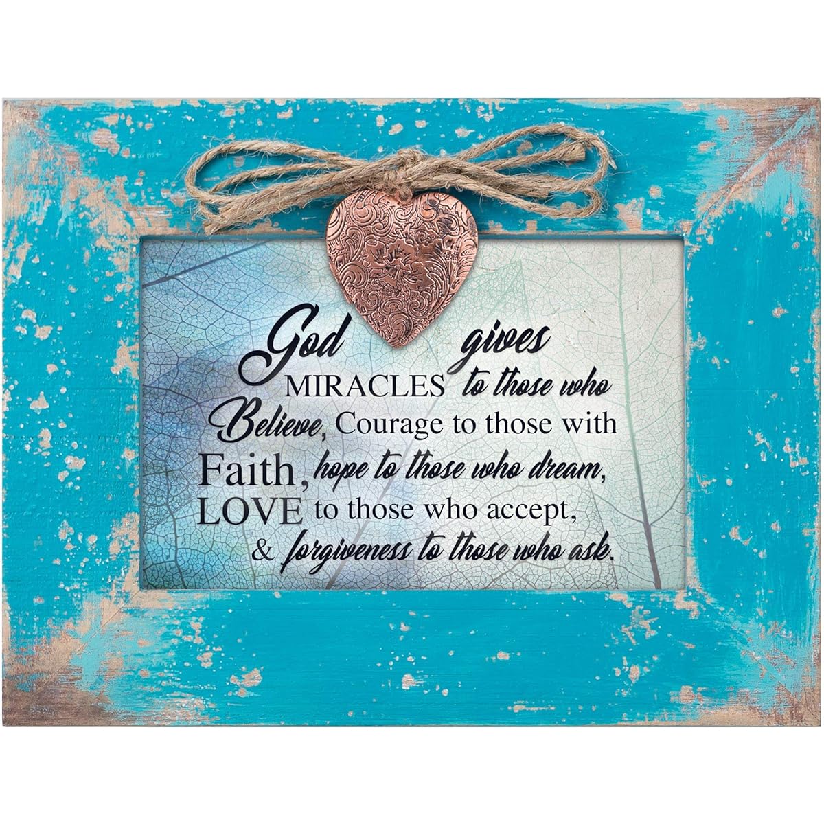 Cottage Garden Miracles Believe Faith Love Teal Antique Wooden Rocket Music Box Amazing Grace