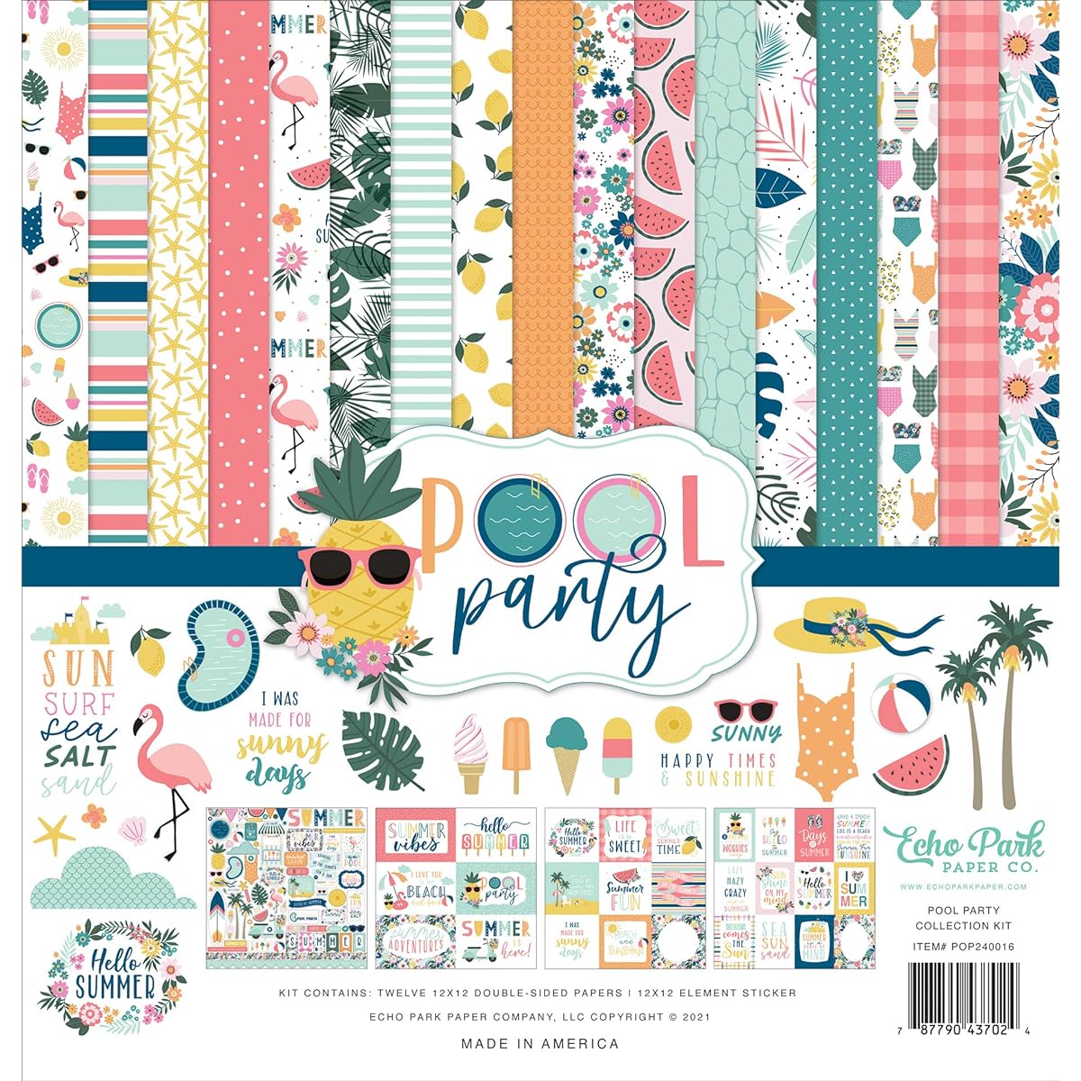 Echo Park Collection Kit 12"X12"-Pool Party -OP240016