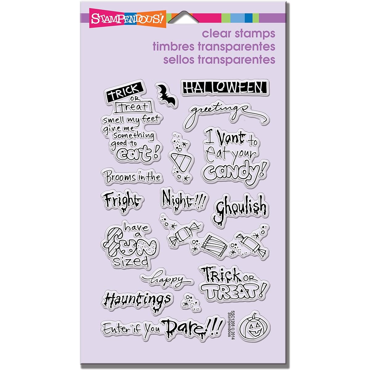 Stampendous Perfectly Clear Halloween Stamps 4"X6" Sheet-Tricky Words (Parallel Import)