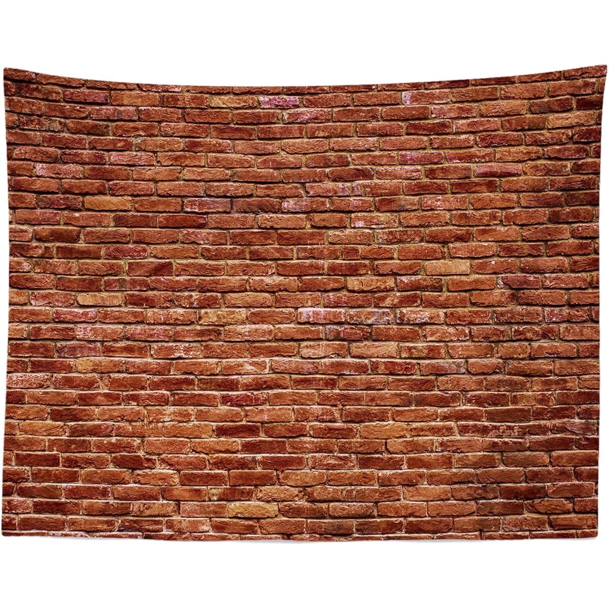 CORFOTO Fabric 8x6ft Brick Backdrop Photography Red Matte Retro Graffiti Wall Newborn Baptism Birthday Party Photoshoot Wedding Scene Setting Living Room Office Zoom Meeting Background Poster