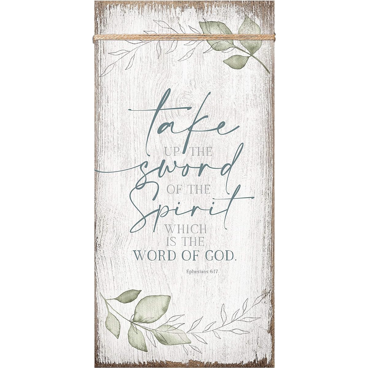 Take up The Sword of The Spirit is The Word of God Wood Plaque Inspirational Quote 6 3/4 x 13 5/8 - Vertical Framed Wall Hanging Decoration | Ephesians 6:17 | Christian Religious Home Decor