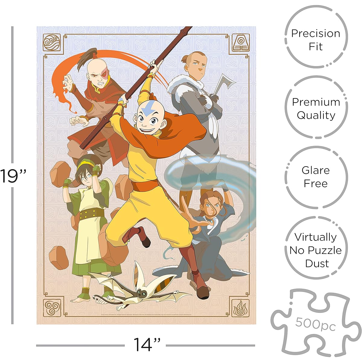 AQUARIUS - Avatar The Last Airbender Cast 500 Piece Jigsaw Puzzle