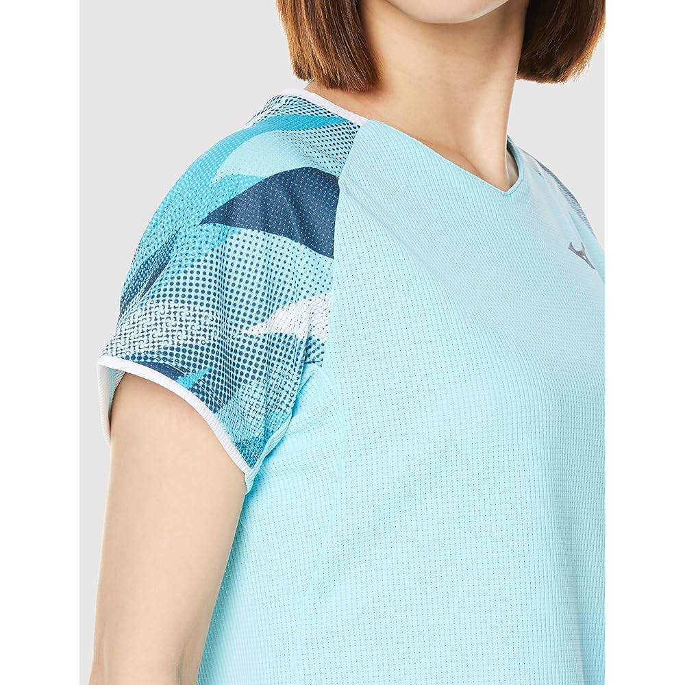 Mizuno 72MAA201 Women's Badminton Wear Dry Aeroflow Game Shirt Short Sleeve Highly Ventilated Easy to Move
