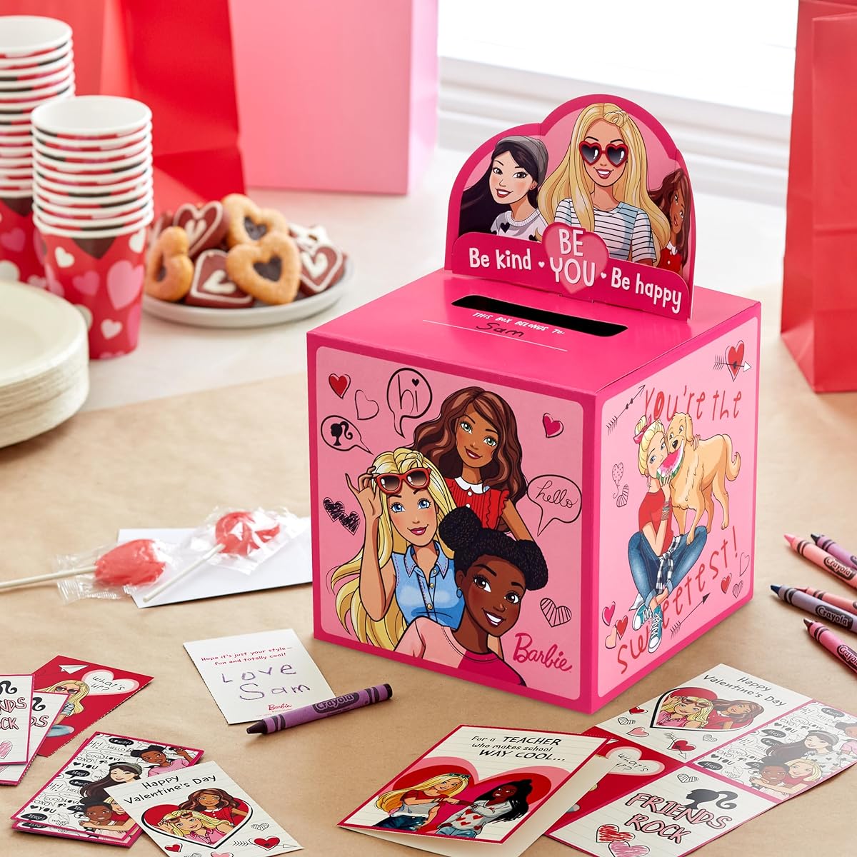 Hallmark Barbie Valentine's Day Cards for Kids Pop-Up Mailbox Classroom Exchange