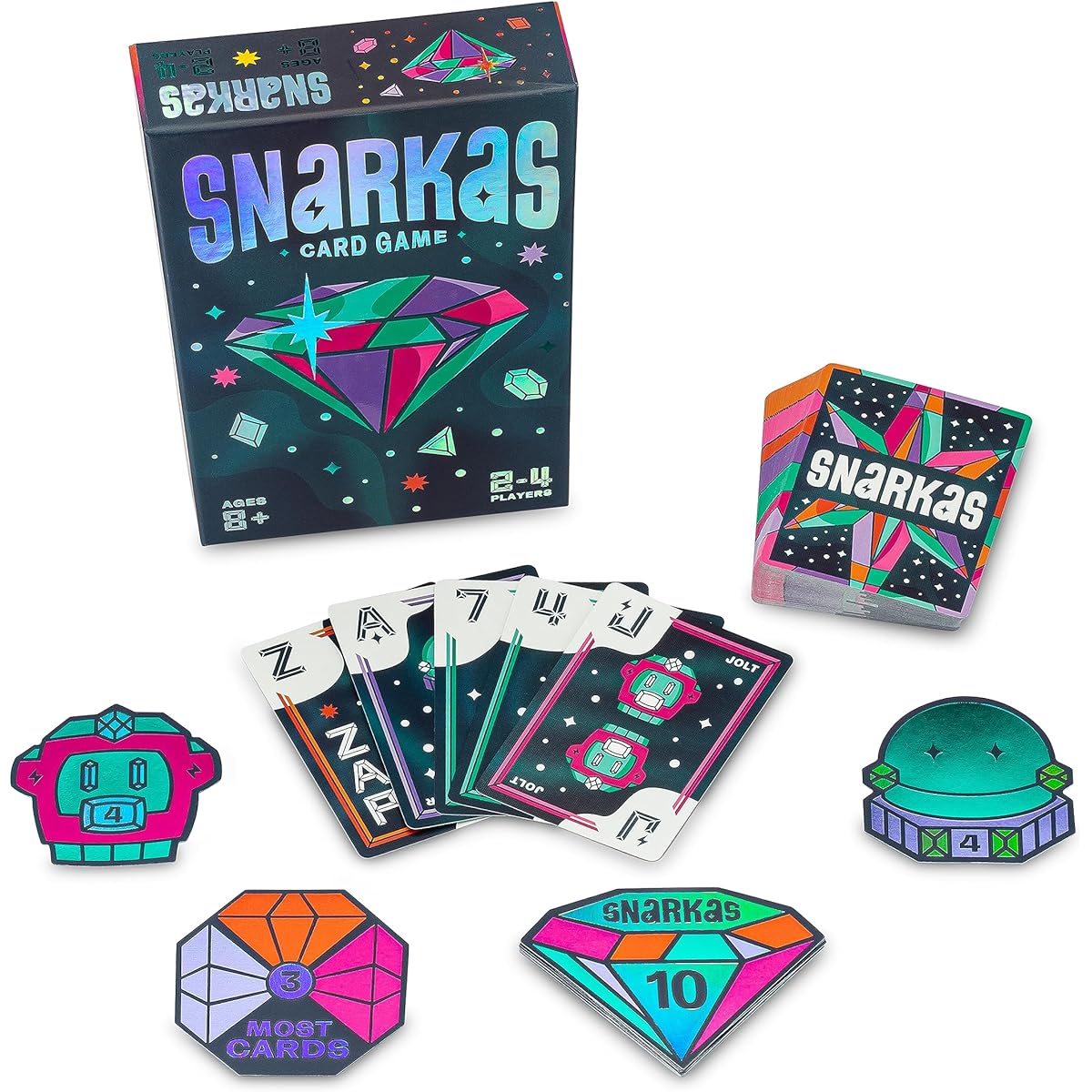Hootenanny Games SNARKAS Card Game | Family-Friendly Fun Game Night | Kids and Adult Games | Collect Cards and Win Gems | 2-4 Players, Ages 8+, 15-30 Minutes