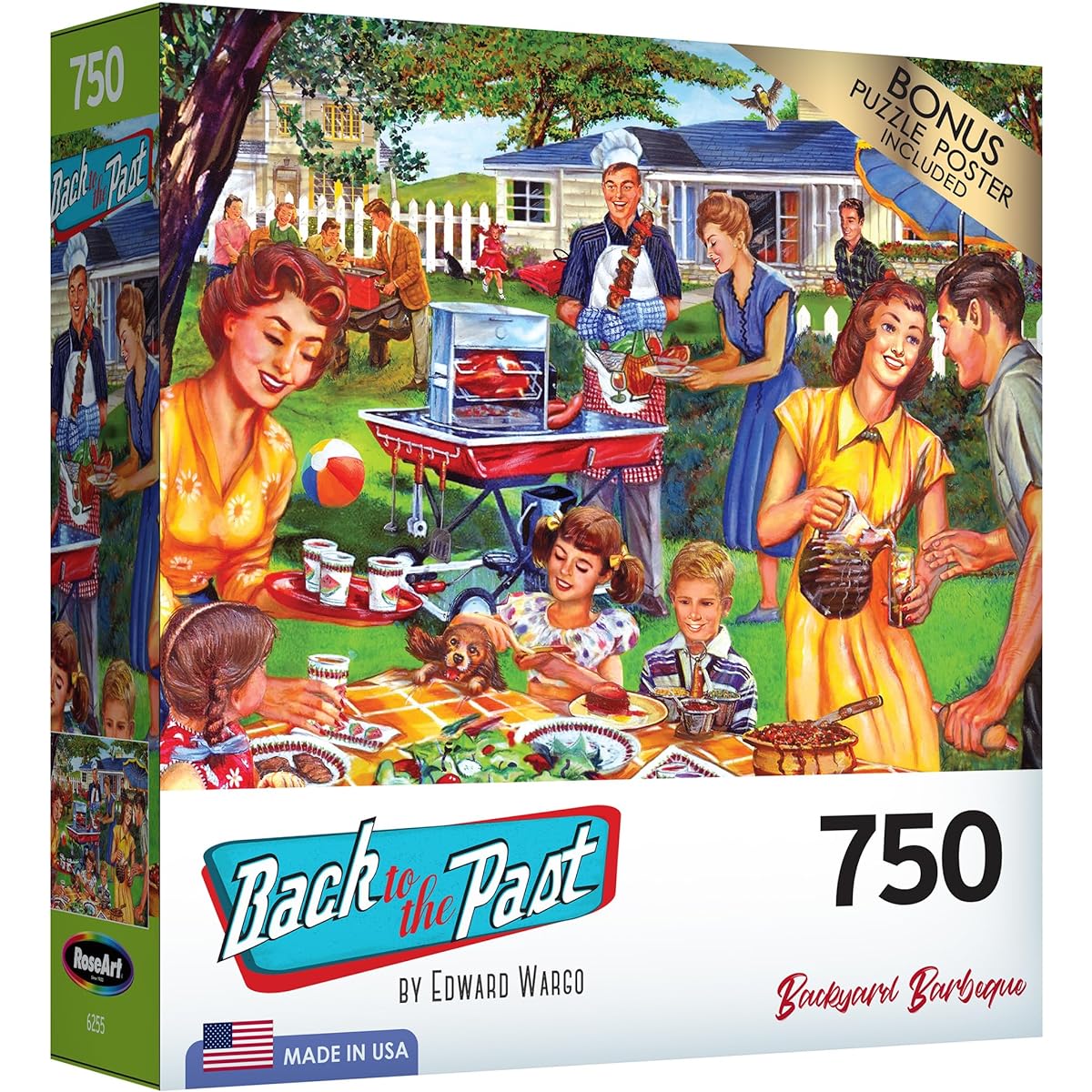 Cra-Z-Art - RoseArt - Back in the Past - Backyard BBQ - 750 Piece Jigsaw Puzzle