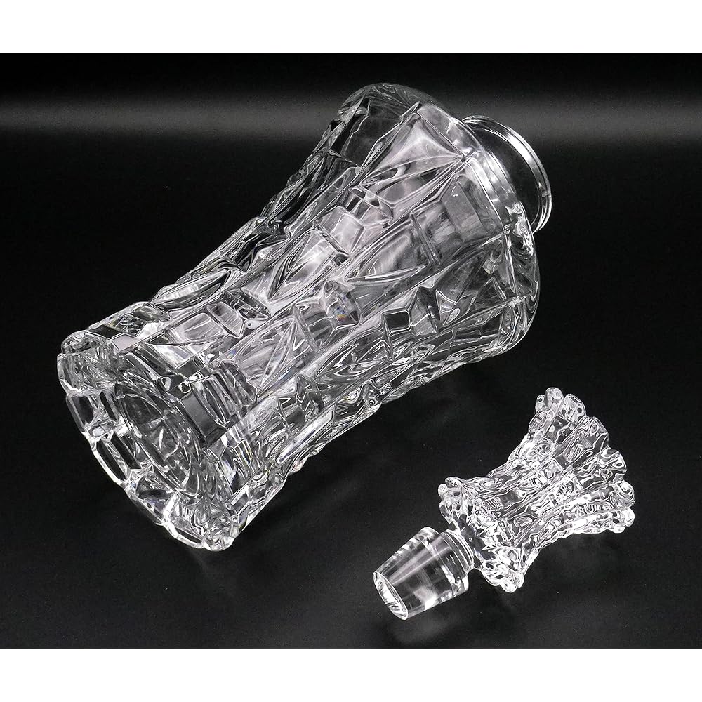 bohemian glass crystal deformed decanter