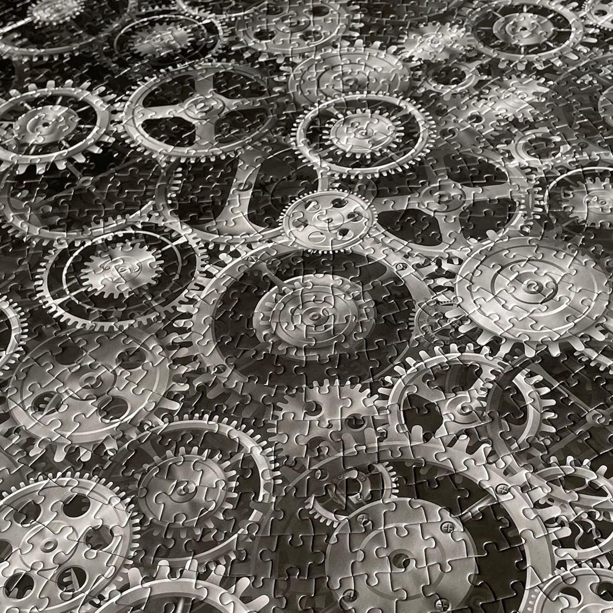 Spyglass Puzzles Jigsaw Puzzle 1000 Pieces for Adults and Kids Hard Puzzle Round Unique Puzzle Difficult Nearly Impossible Black and White Puzzle Fun Gear