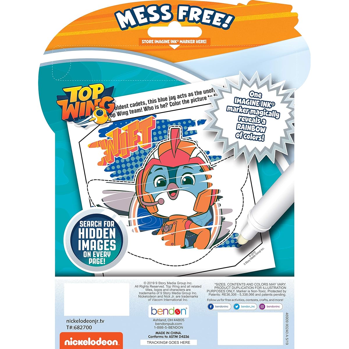 Bendon Nickelodeon Top Wing Imagine Ink Magic Ink Pictures 46909 Multicolor