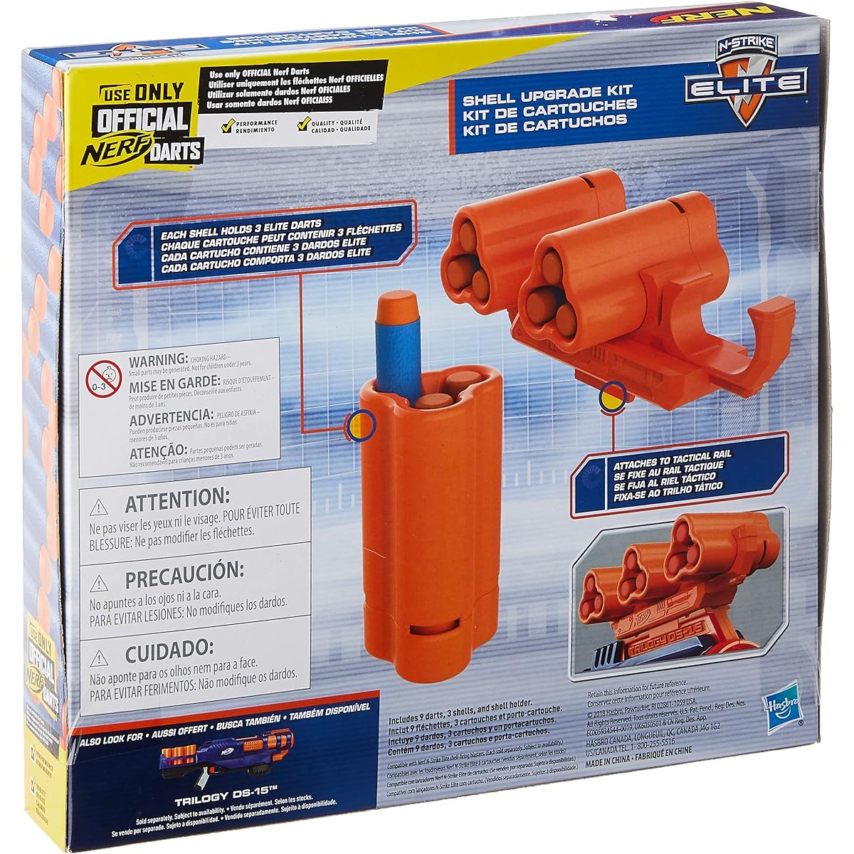 NERF Upgrade Kit: 3 Shells, 9 Darts, Shell Holder