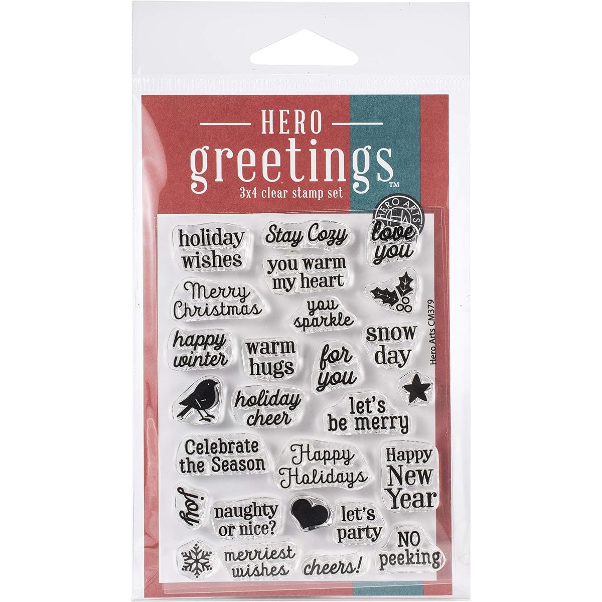 HERO ARTS CM379 Clear STMP Xmas MSG Christmas Message