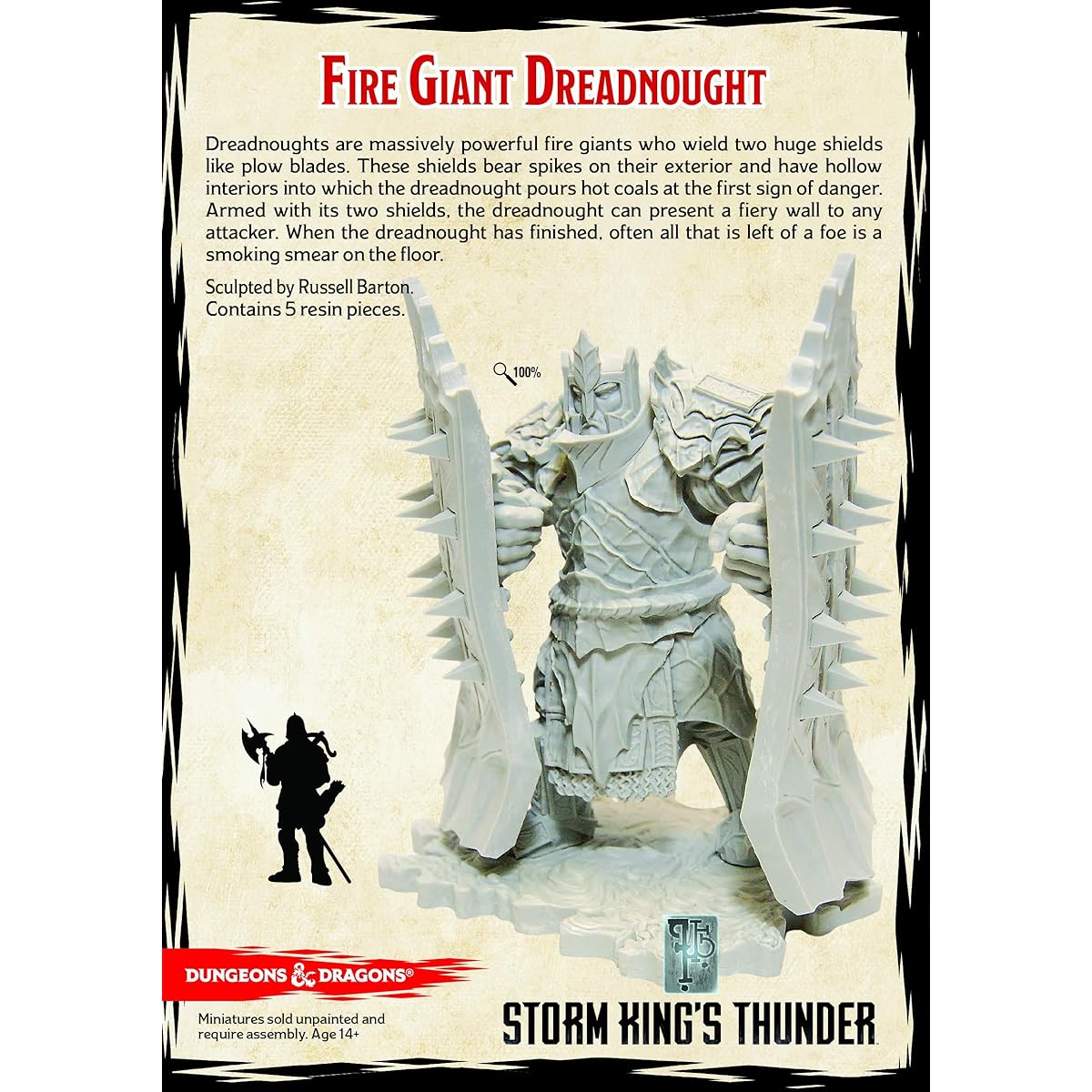 Gale Force Nine gf971057 – D & D Tomb of Annihilation Fire Giant DREADNOUGHT Miniature