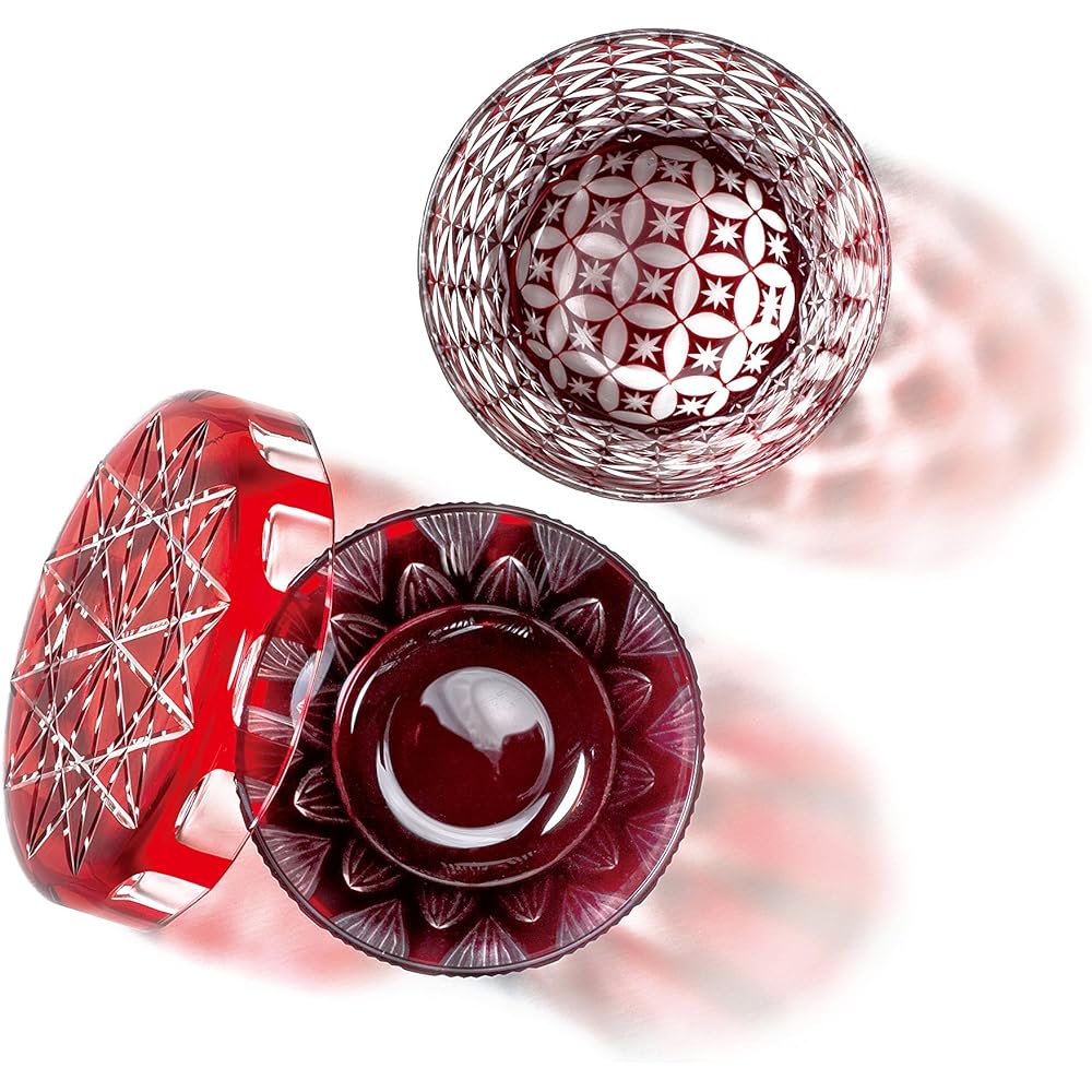 Hirota Glass Lid Choco Edo Kiriko Cloisonné FC-05