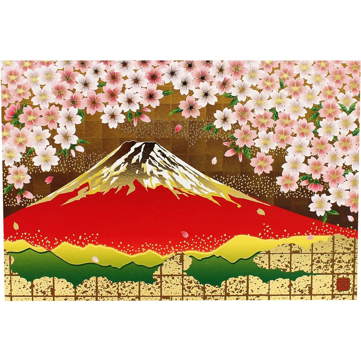 Premium Japanese Greeting Cards Set of 5 Japanese Design