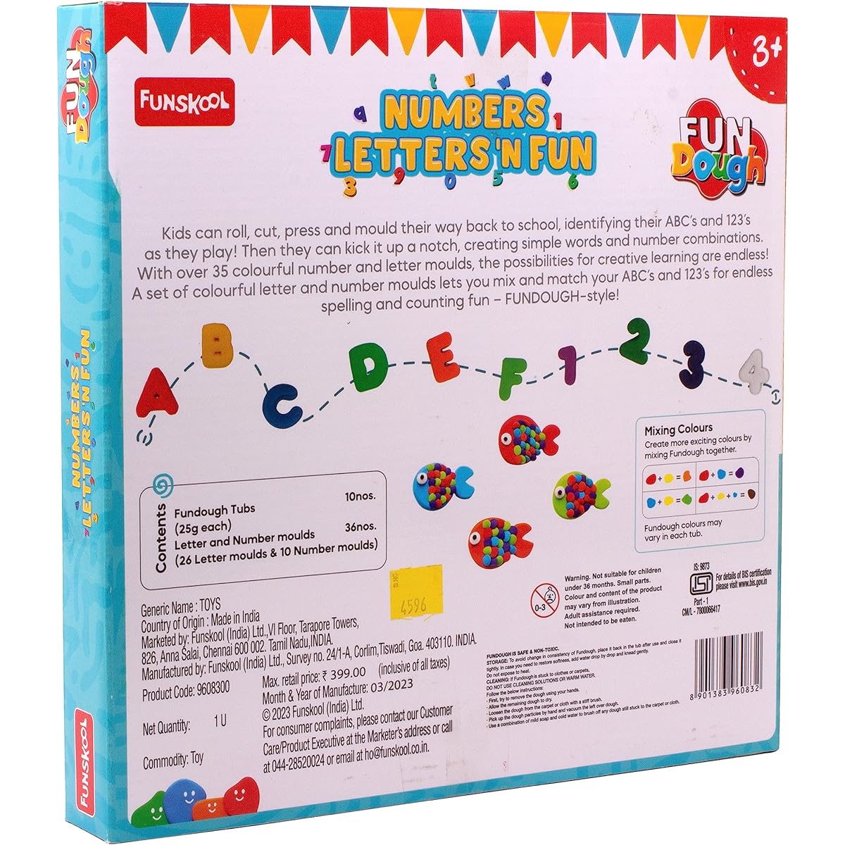 FUNSKOOL-Fundough Number Letter N Fun Multicolor