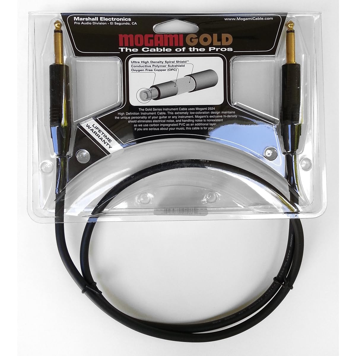Mogami Gold Instrument 03 Guitar/Instrument Patch Cable 3 feet by Mogami