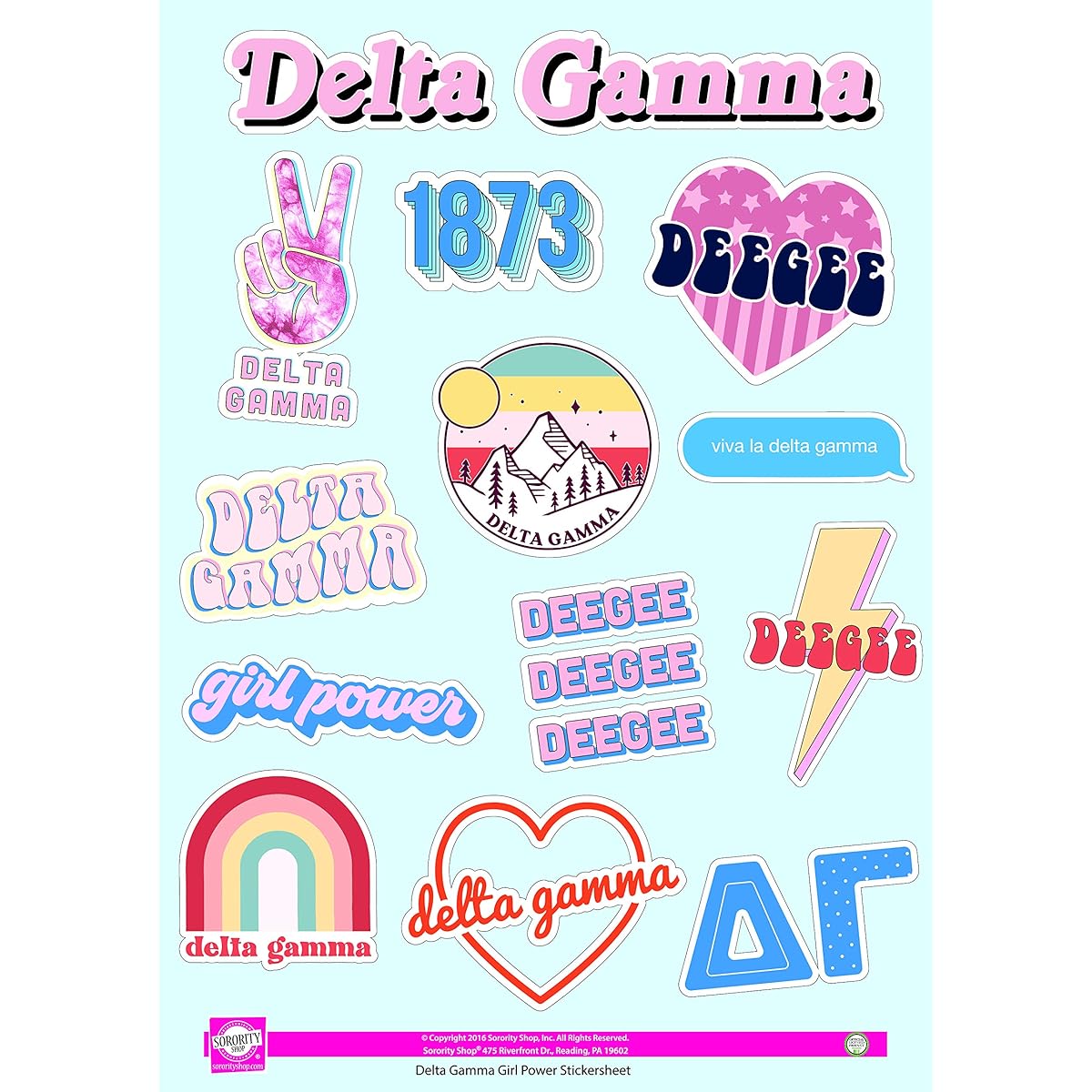 Delta Gamma - Sticker Sheet - Girl Power