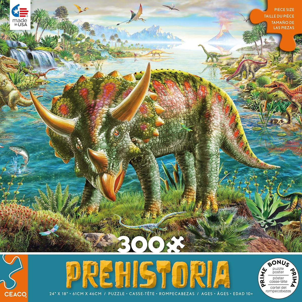 Ceaco - Prehistoria - Triceratops - 300 Piece Jigsaw Puzzle