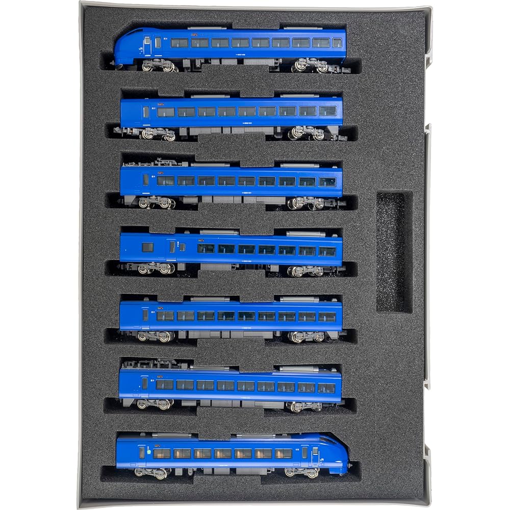 Greenmax N Gauge E653 Series No. 1000 Inaho Lazuli Color/After Cooler Cover Replacement 7-Car Set with Power 31762 Railway Model Train