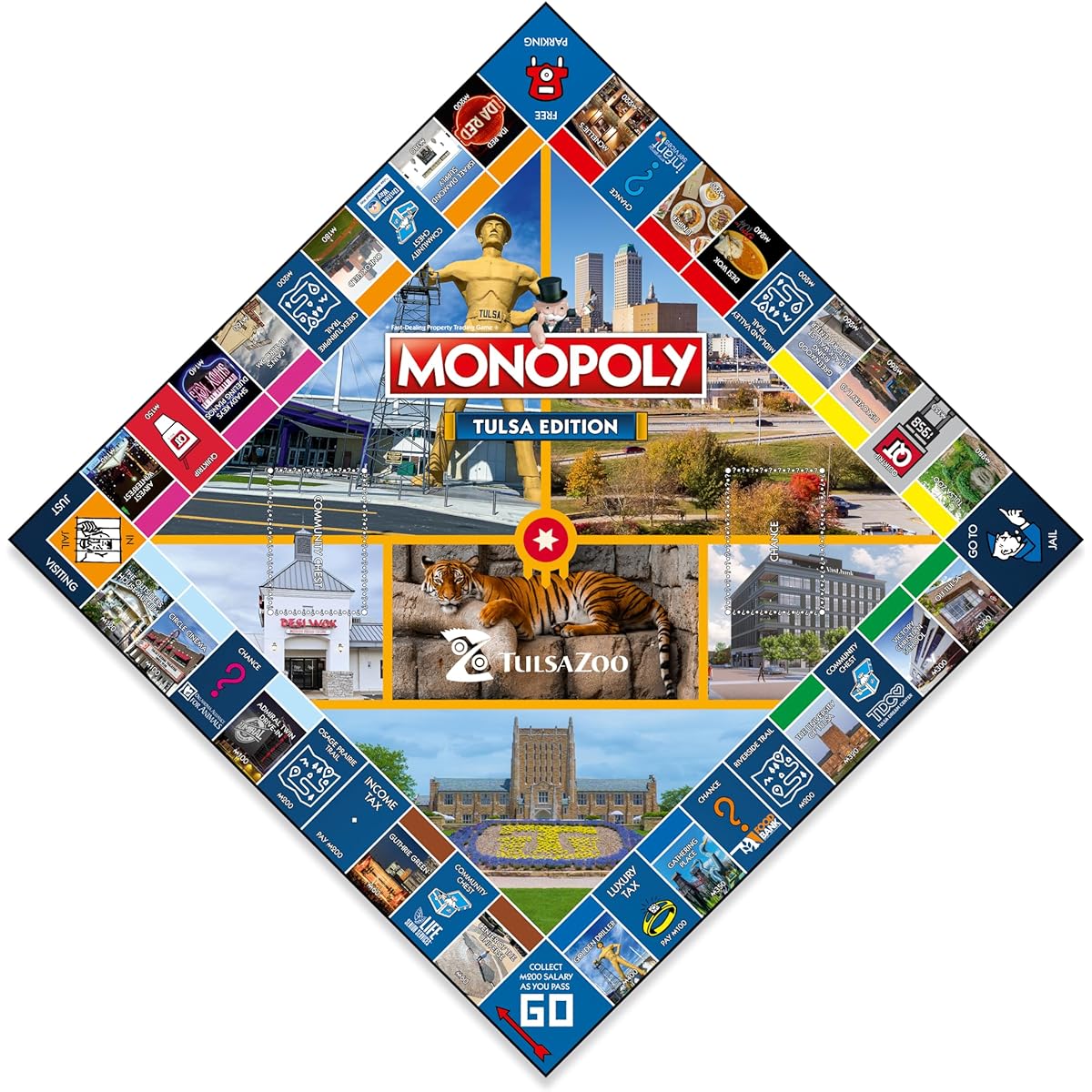 Monopoly Board Game - Tulsa Edition: 2-6 Players Family Board Game for Kids and Adults Board Game for Kids Ages 8 and Up Perfect for Kids and Adults Game Night