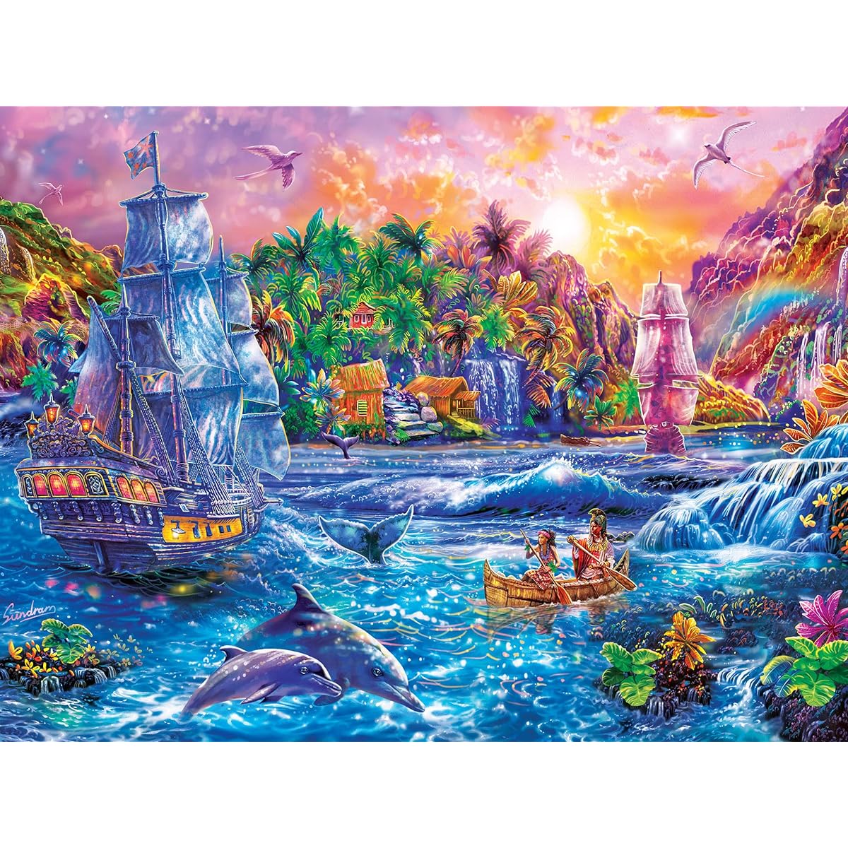 MasterPieces 300 Piece Easy Grip Jigsaw Puzzle - Paradise Found - 18"x24"