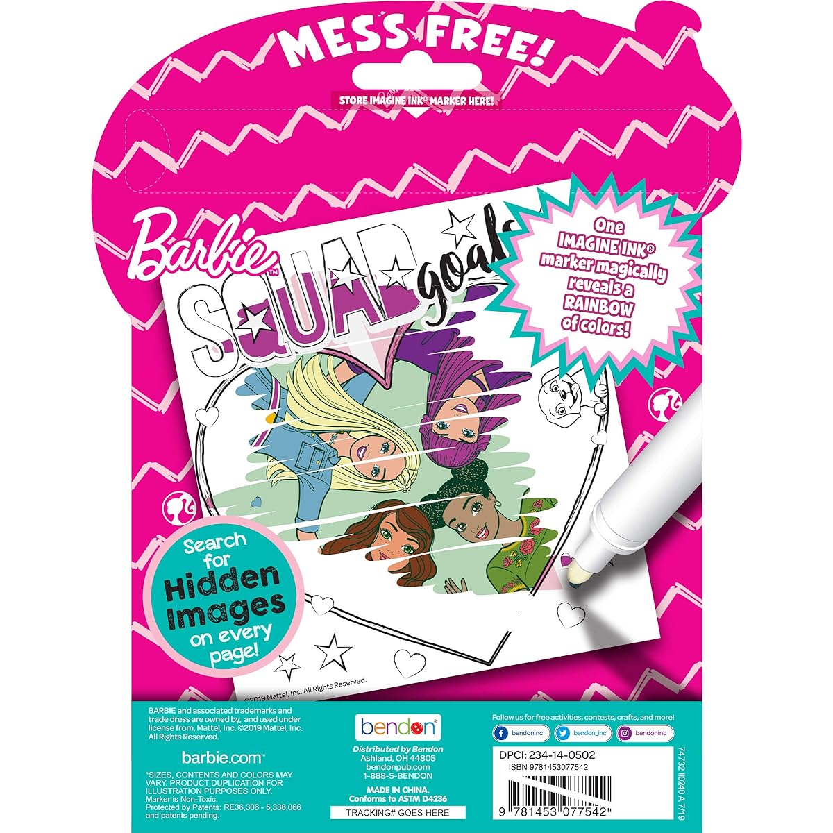 Bendon 74732 Barbie Imagine Ink Magic Ink Painting Multicolor