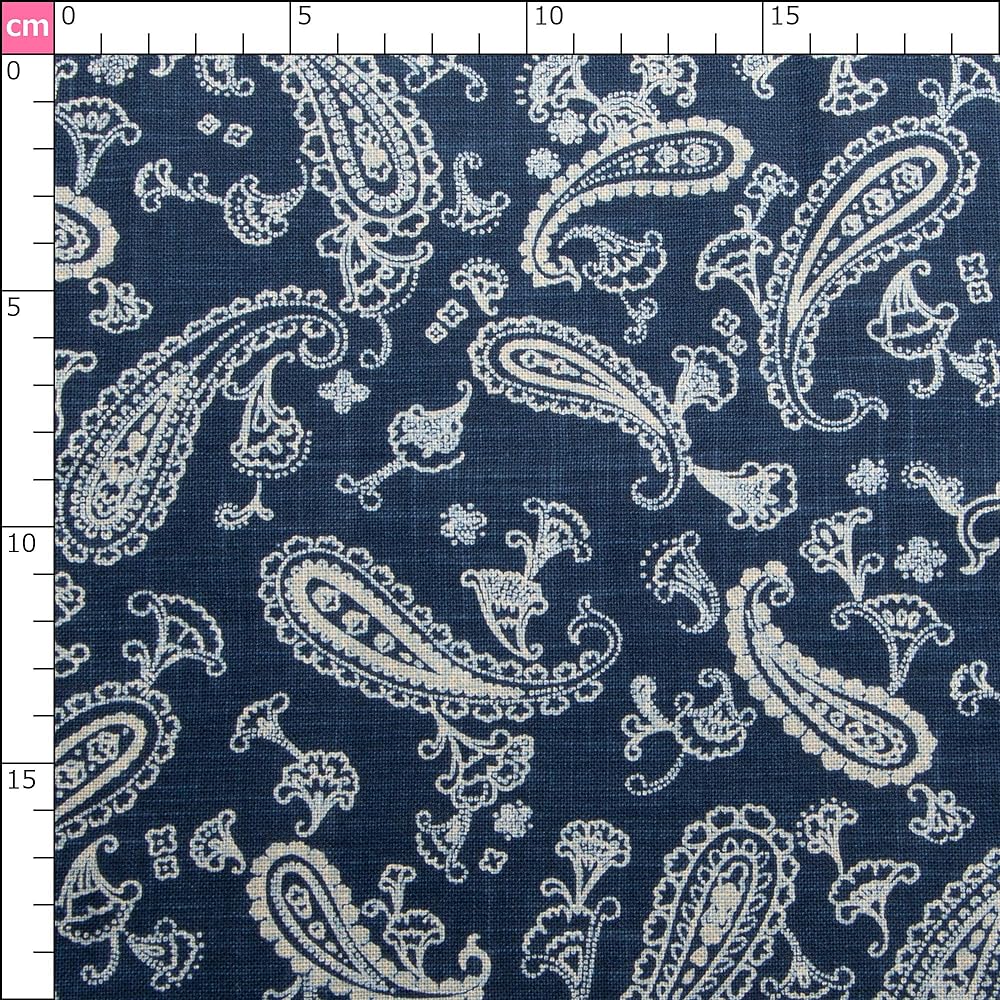 Nippon Chuko Japanese Modern Pattern Fabric Width 110cm x 5m Cut Cut Paisley Pattern KP7090-25-5M Fabric Printed Fabric Japanese Modern Pattern Fabric