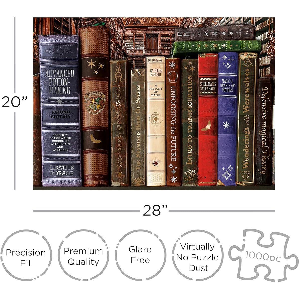 AQUARIUS Spells & Potions Book Puzzle (1000 Piece Jigsaw Puzzle) - Glare Free - Precision Fit 22" x 28" (65489)