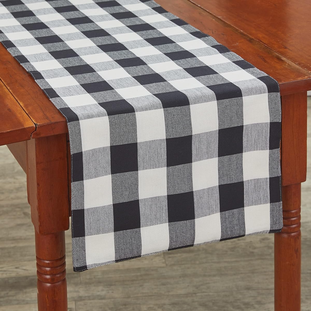 Park Designs Buffalo Check Table Runner Black & Cream