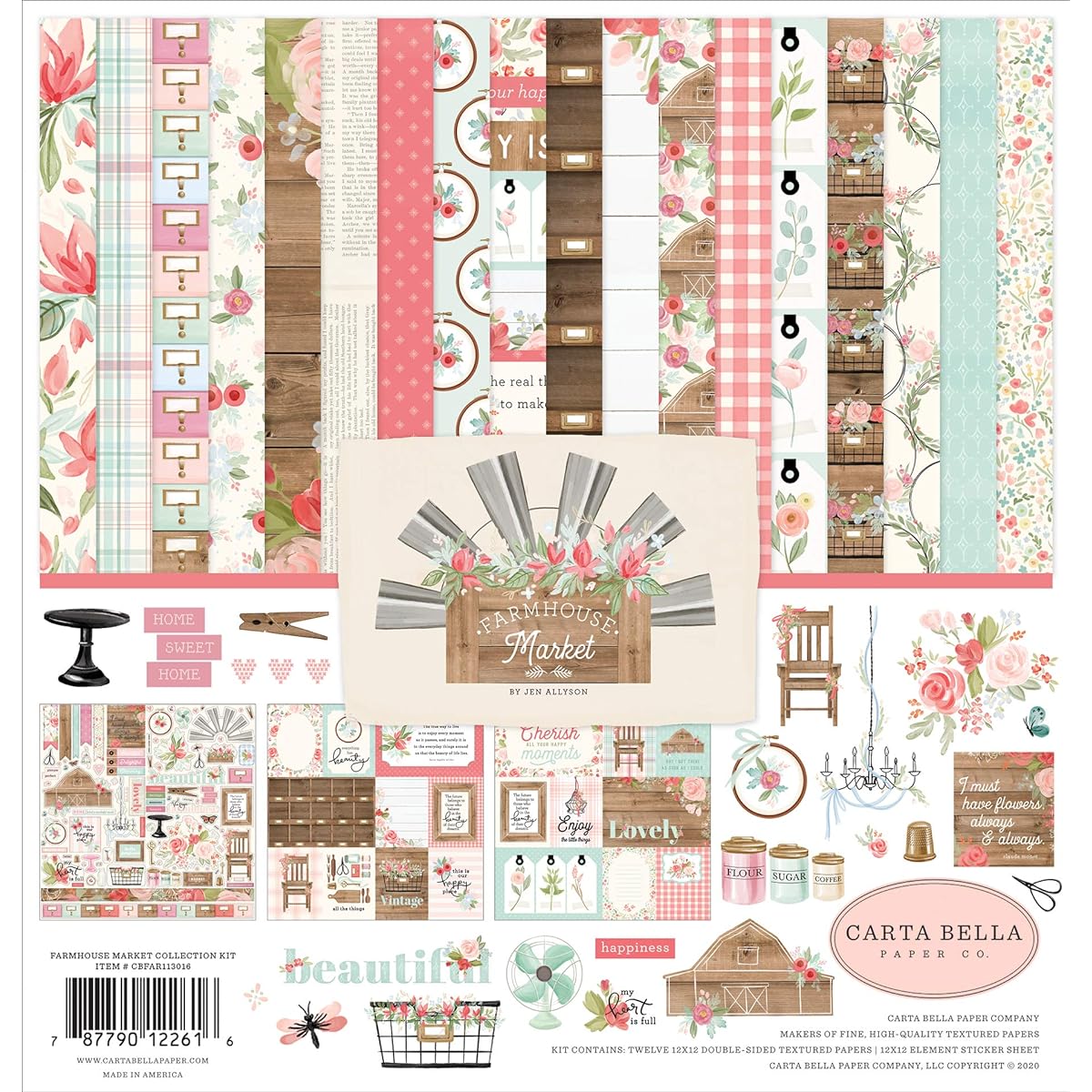 Carta Bella Collection Kit 12"X12"-Farmhouse Market