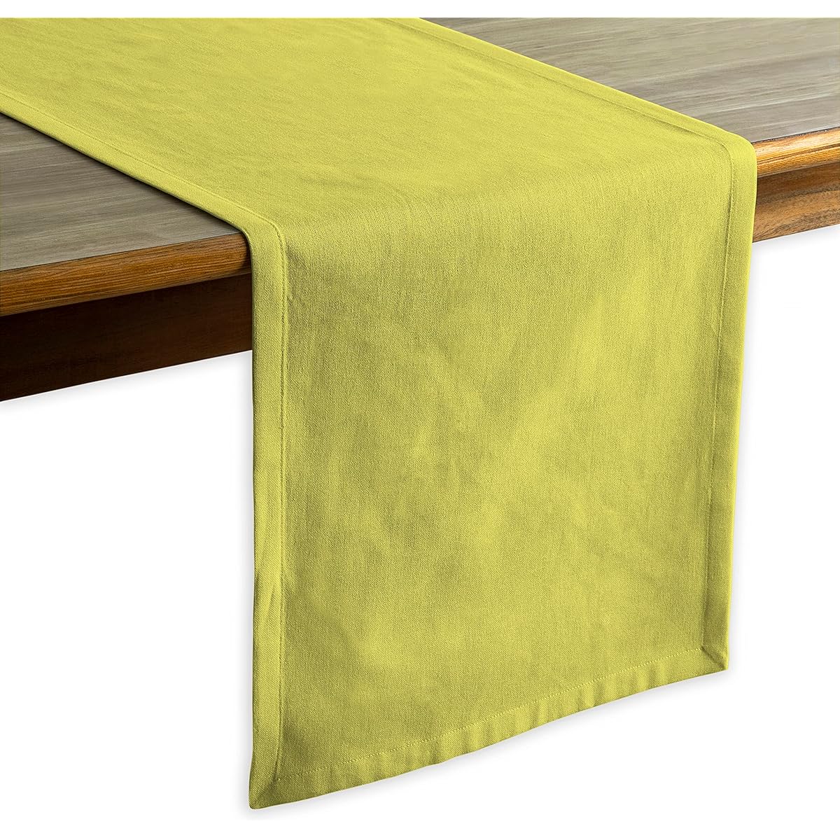 Calicot Table Runner 100% Cotton 14.5" x 48" Decorative Table Runner Washable for Dining/Holiday/Buffet Parties/Weddings (Lemon Verbena)
