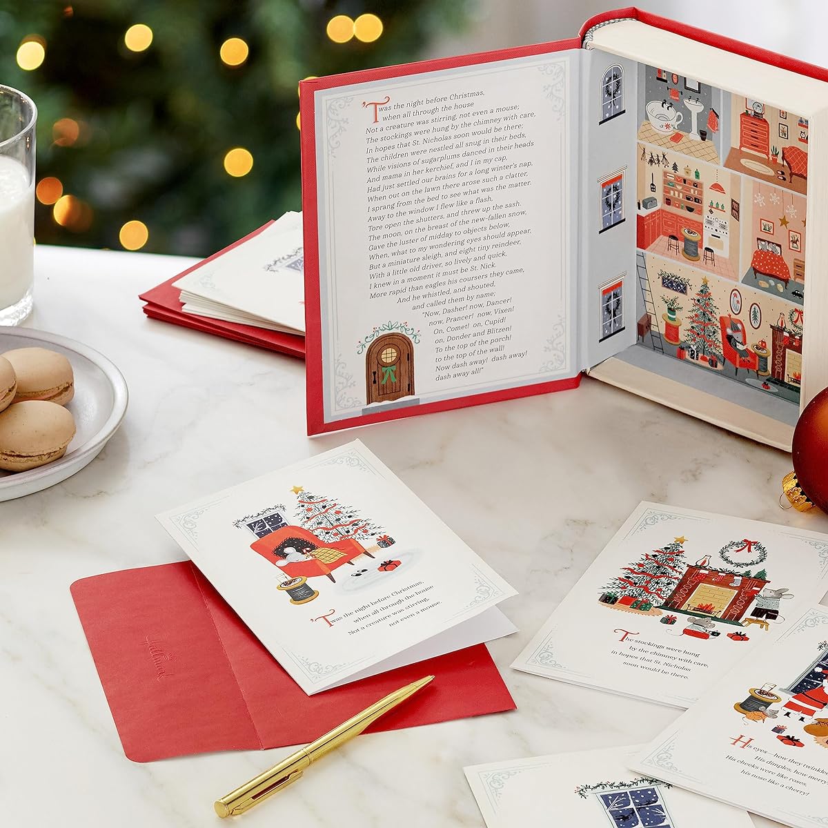 Hallmark 'Twas the Night Before Christmas Card Assortment (Includes 12 Cards and Envelopes)