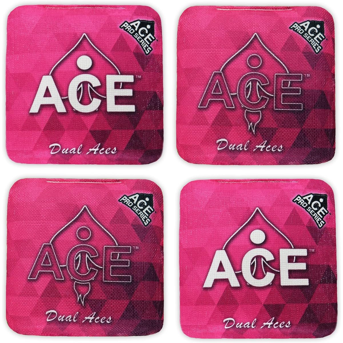 CornholeAce Dual Ace - Pink (Set of 4 bags) - ACL Pro Engraved