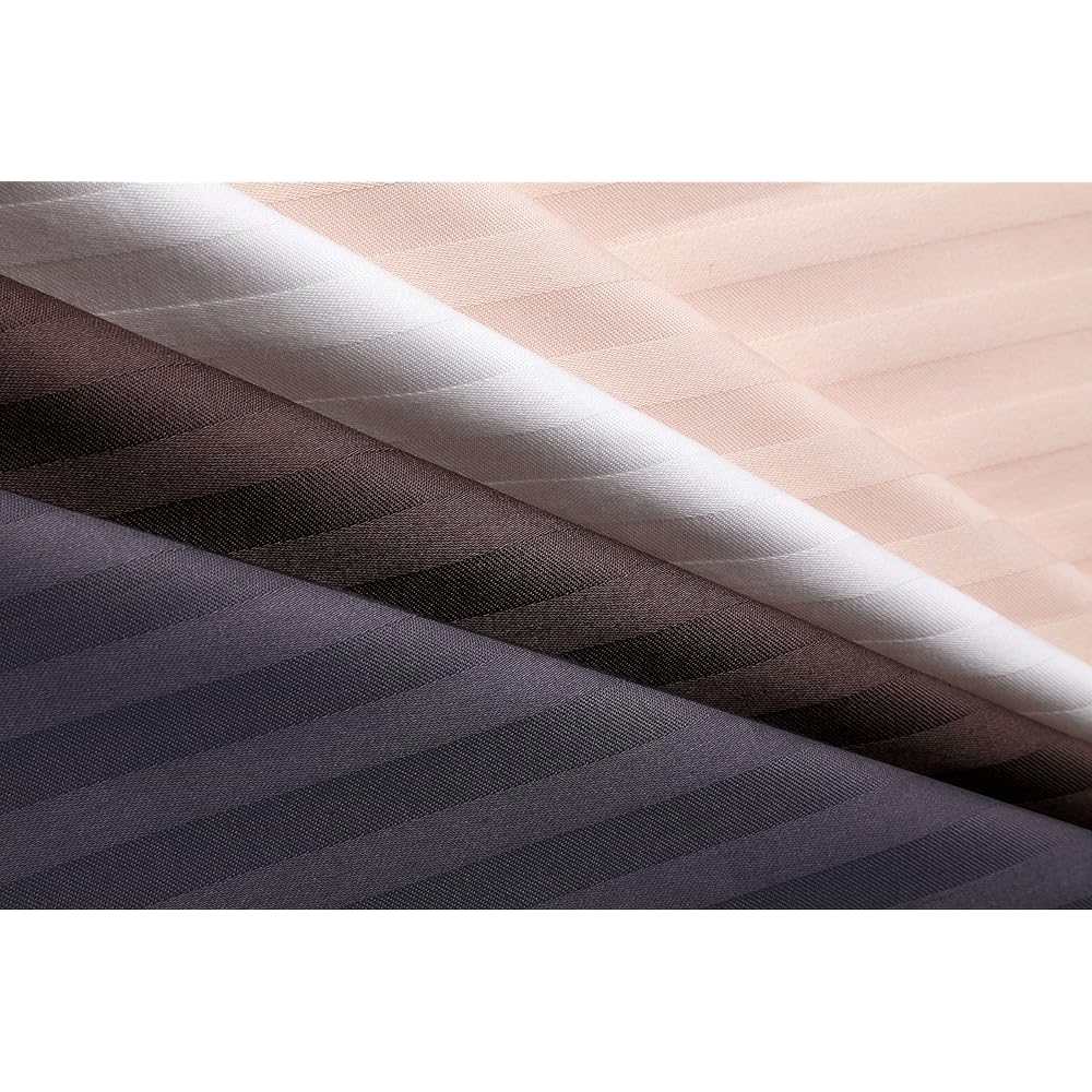 Hotel Style Satin Stripe Cover Regina Duvet Cover Queen Long Size Charcoal Gray HS24050-139